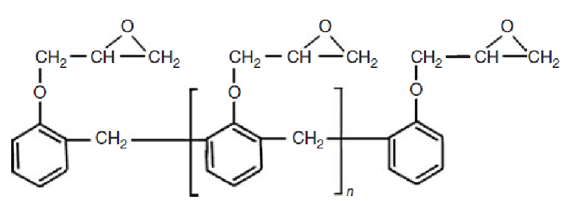 Low chlorine content novolac epoxy